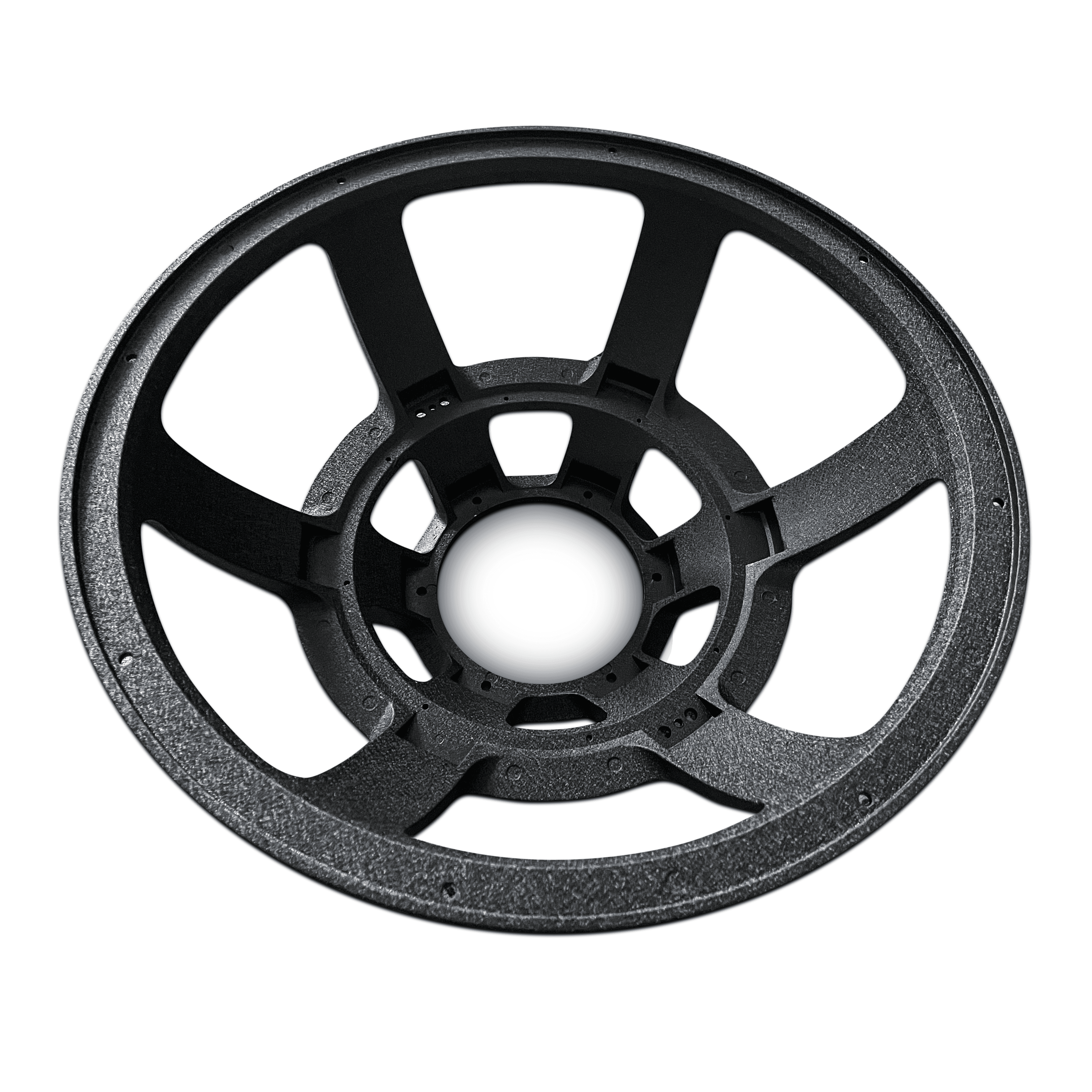 18″ Wide Mouth Ti Subwoofer Frame - Basket - Wrinkle Black