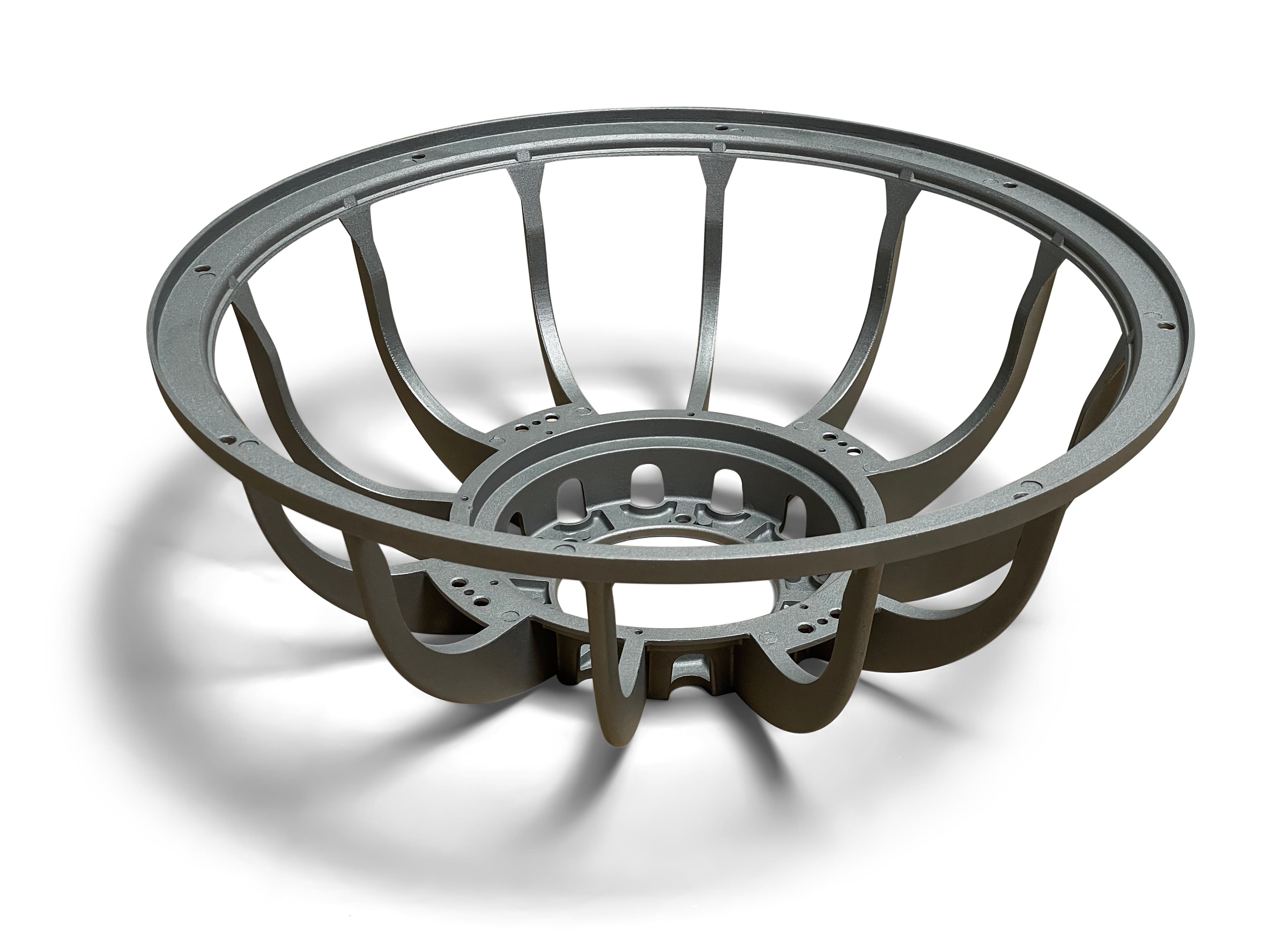 18″ 12 Spoke Subwoofer Frame - Basket - Matte Gray