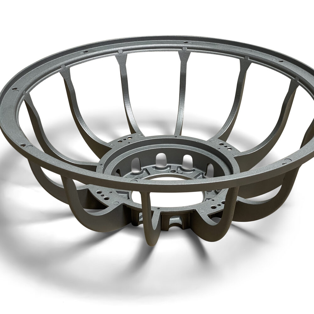18″ 12 Spoke Subwoofer Frame - Basket - Matte Gray