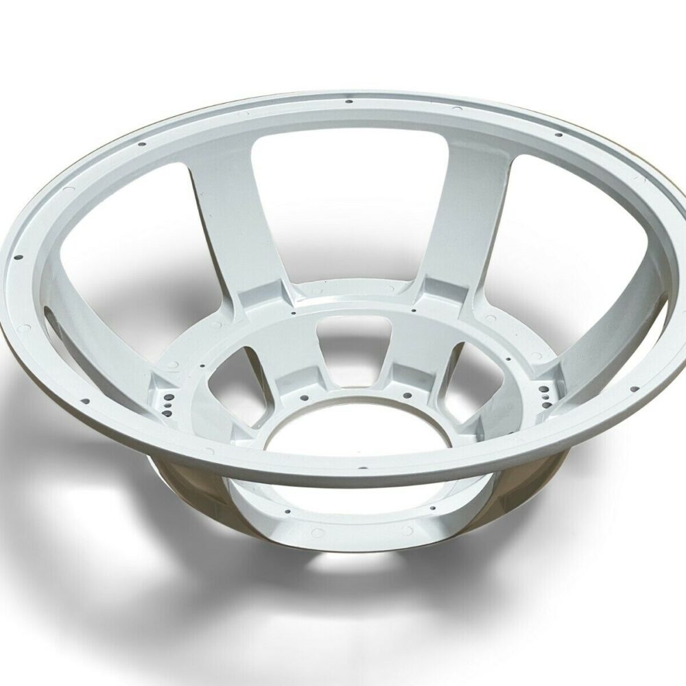 18″ Wide Mouth Ti Subwoofer Frame - Basket  - Gloss White